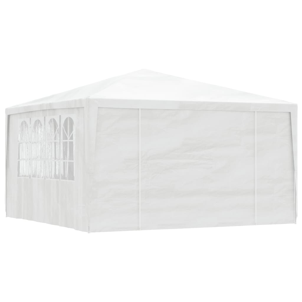Gazebo Professionale con Pareti 4x4 m Bianco 90 g/mÃƒâ€šÃ‚Â²
