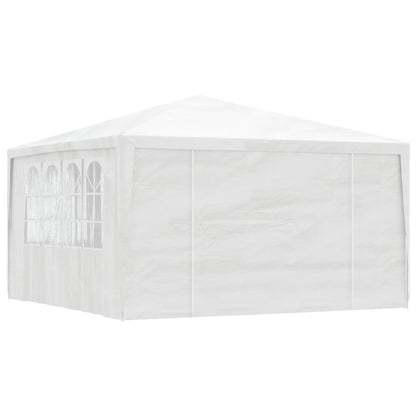 Gazebo Professionale con Pareti 4x4 m Bianco 90 g/mÃƒâ€šÃ‚Â²