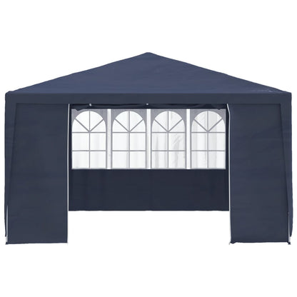 Gazebo Professionale con Pareti 4x4 m Blu 90 g/mÃƒâ€šÃ‚Â²