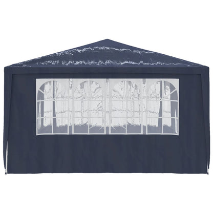 Gazebo Professionale con Pareti 4x4 m Blu 90 g/mÃƒâ€šÃ‚Â²
