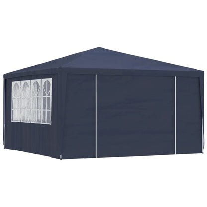 Gazebo Professionale con Pareti 4x4 m Blu 90 g/mÃƒâ€šÃ‚Â²