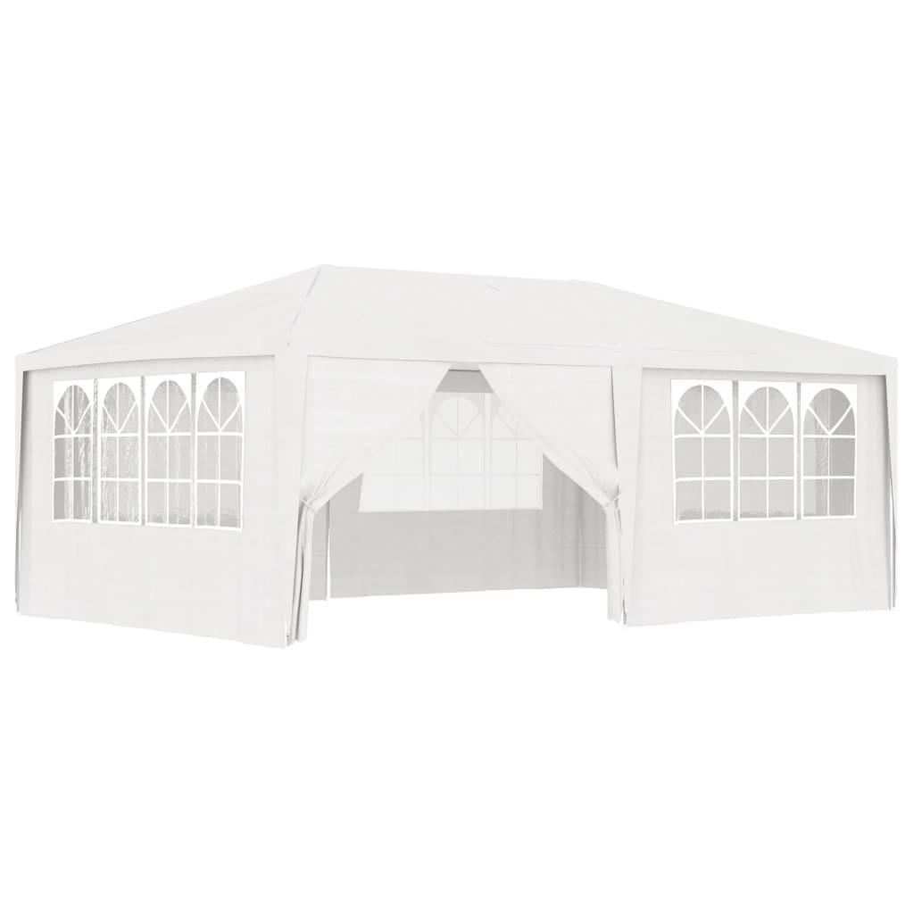 Gazebo Professionale con Pareti 4x6 m Bianco 90 g/mÃƒâ€šÃ‚Â²