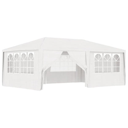 Gazebo Professionale con Pareti 4x6 m Bianco 90 g/mÃƒâ€šÃ‚Â²
