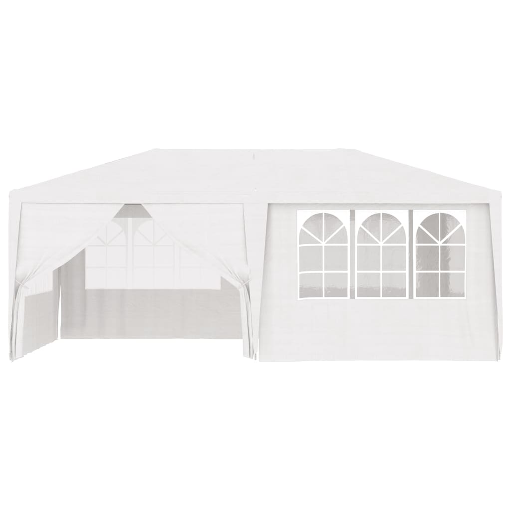 Gazebo Professionale con Pareti 4x6 m Bianco 90 g/mÃƒâ€šÃ‚Â²