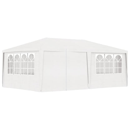 Gazebo Professionale con Pareti 4x6 m Bianco 90 g/mÃƒâ€šÃ‚Â²