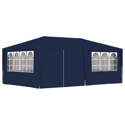 Gazebo Professionale con Pareti 4x6 m Blu 90 g/mÃ‚Â²