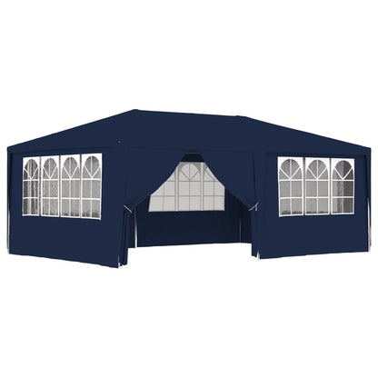Gazebo Professionale con Pareti 4x6 m Blu 90 g/mÃ‚Â²