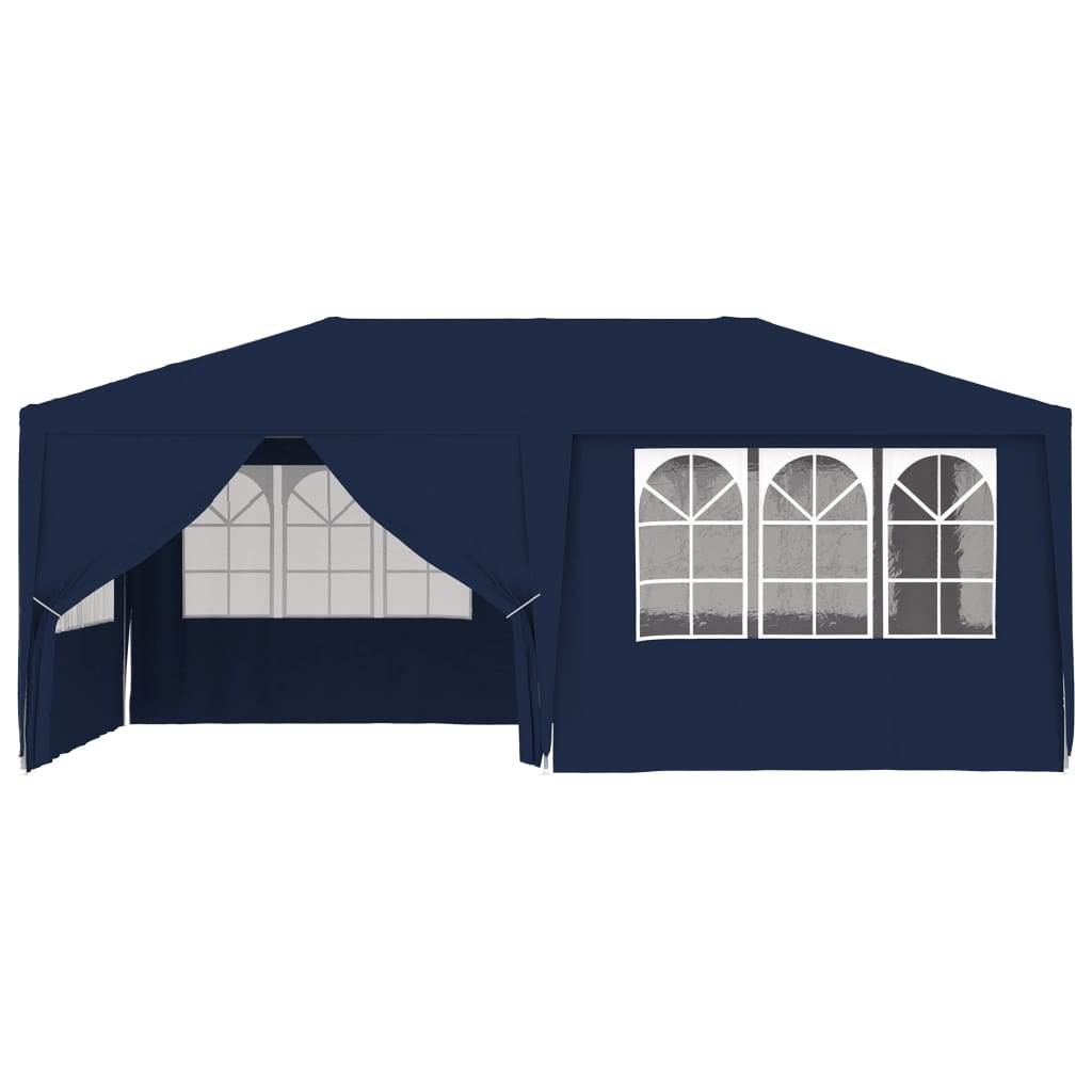 Gazebo Professionale con Pareti 4x6 m Blu 90 g/mÃ‚Â²