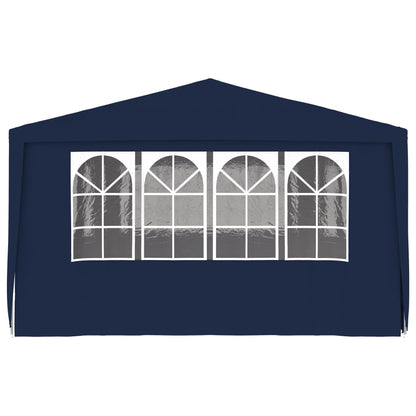 Gazebo Professionale con Pareti 4x6 m Blu 90 g/mÃ‚Â²