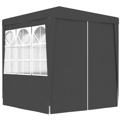 Gazebo Professionale con Pareti 2x2 m Antracite 90 g/mÂ²