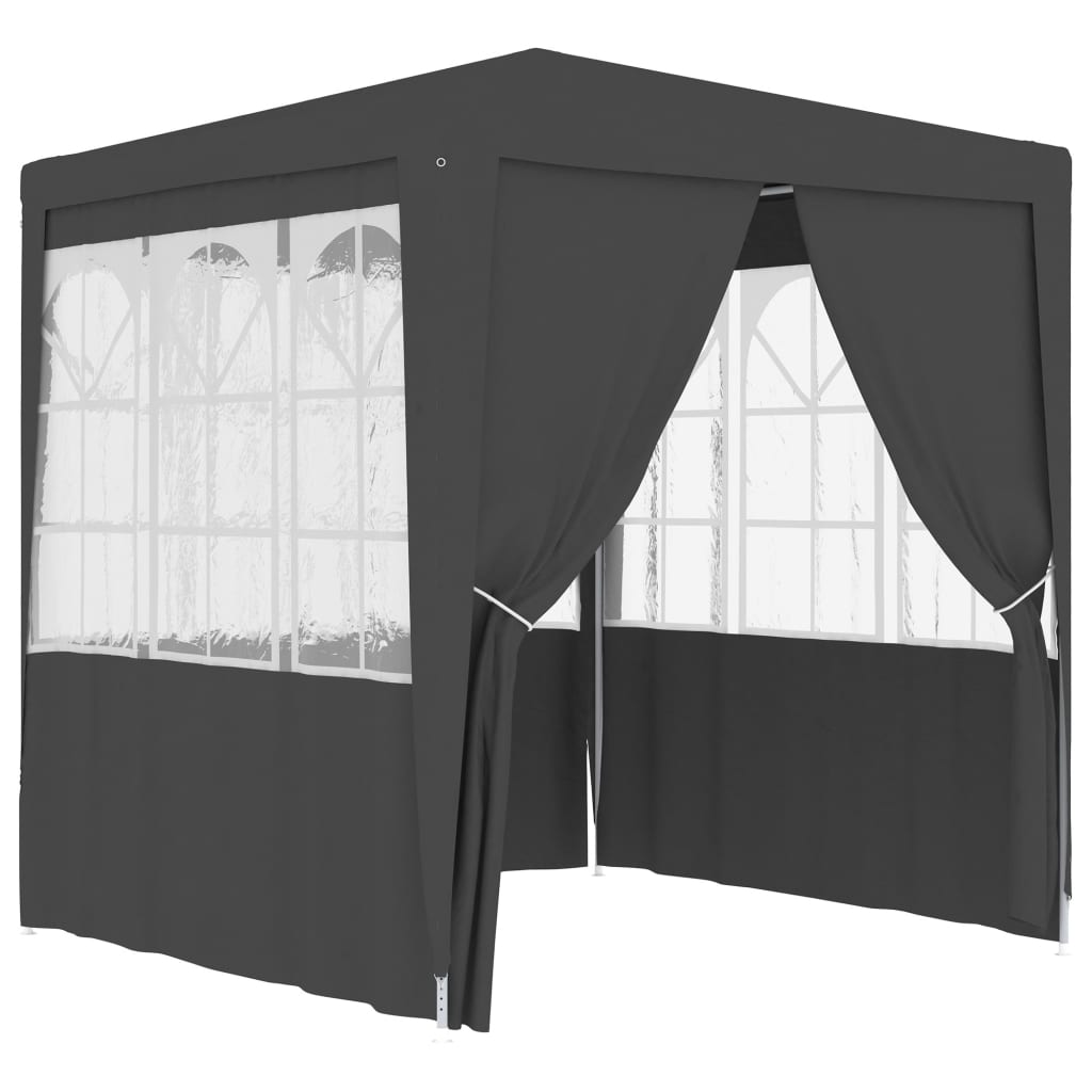 Gazebo Professionale con Pareti 2,5x2,5 m Antracite 90 g/mÃ‚Â²