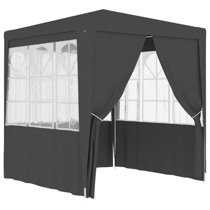 Gazebo Professionale con Pareti 2,5x2,5 m Antracite 90 g/mÃ‚Â²