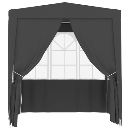 Gazebo Professionale con Pareti 2,5x2,5 m Antracite 90 g/mÃ‚Â²
