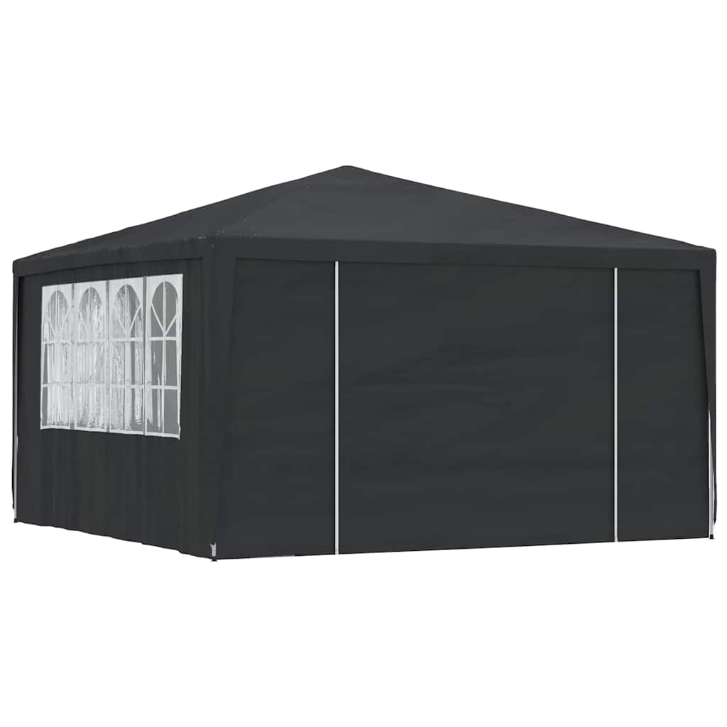 Gazebo Professionale con Pareti 4x4 m Antracite 90 g/mÃƒâ€šÃ‚Â²