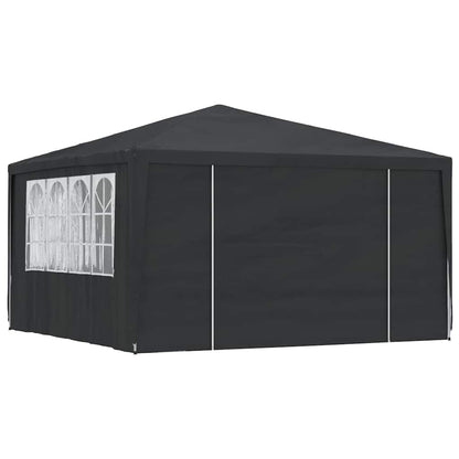 Gazebo Professionale con Pareti 4x4 m Antracite 90 g/mÃƒâ€šÃ‚Â²