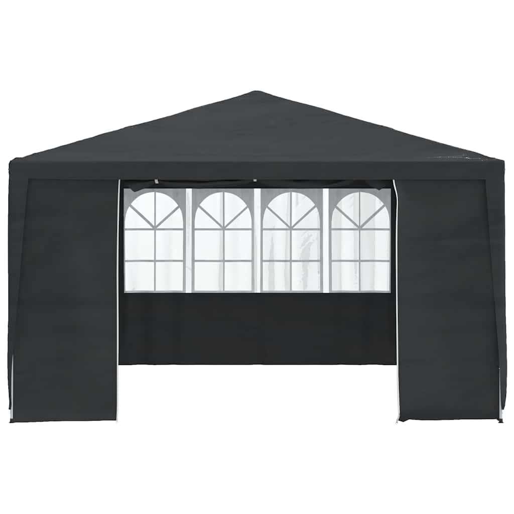 Gazebo Professionale con Pareti 4x4 m Antracite 90 g/mÃƒâ€šÃ‚Â²