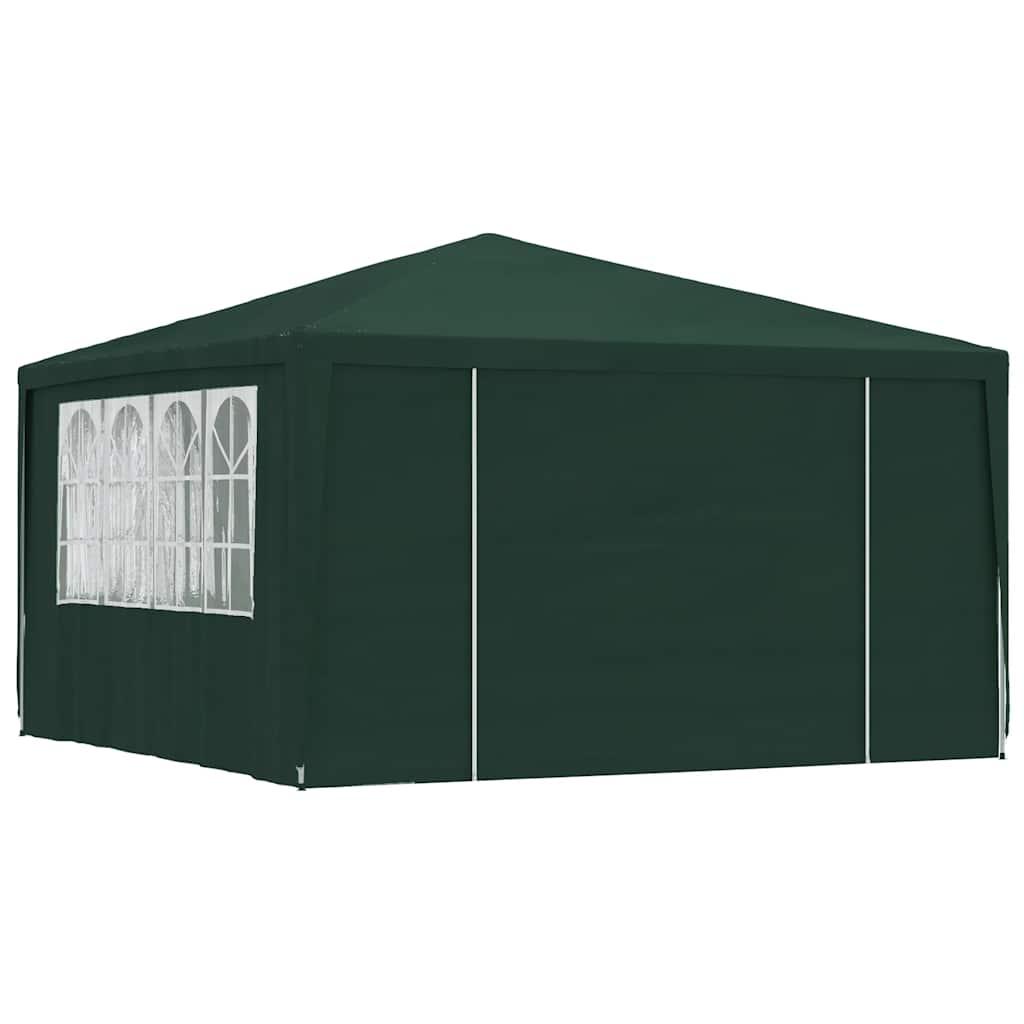 Gazebo Professionale con Pareti 4x4 m Verde 90 g/mÃ‚Â²