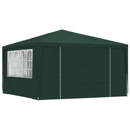 Gazebo Professionale con Pareti 4x4 m Verde 90 g/mÃ‚Â²
