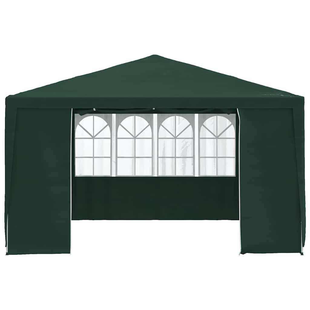 Gazebo Professionale con Pareti 4x4 m Verde 90 g/mÃ‚Â²