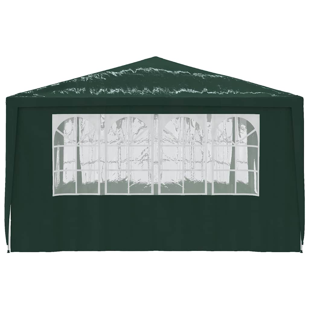 Gazebo Professionale con Pareti 4x4 m Verde 90 g/mÃ‚Â²