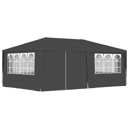 Gazebo Professionale con Pareti 4x6 m Antracite 90 g/mÃ‚Â²