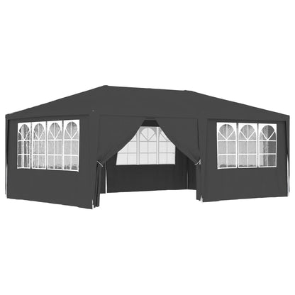 Gazebo Professionale con Pareti 4x6 m Antracite 90 g/mÃ‚Â²