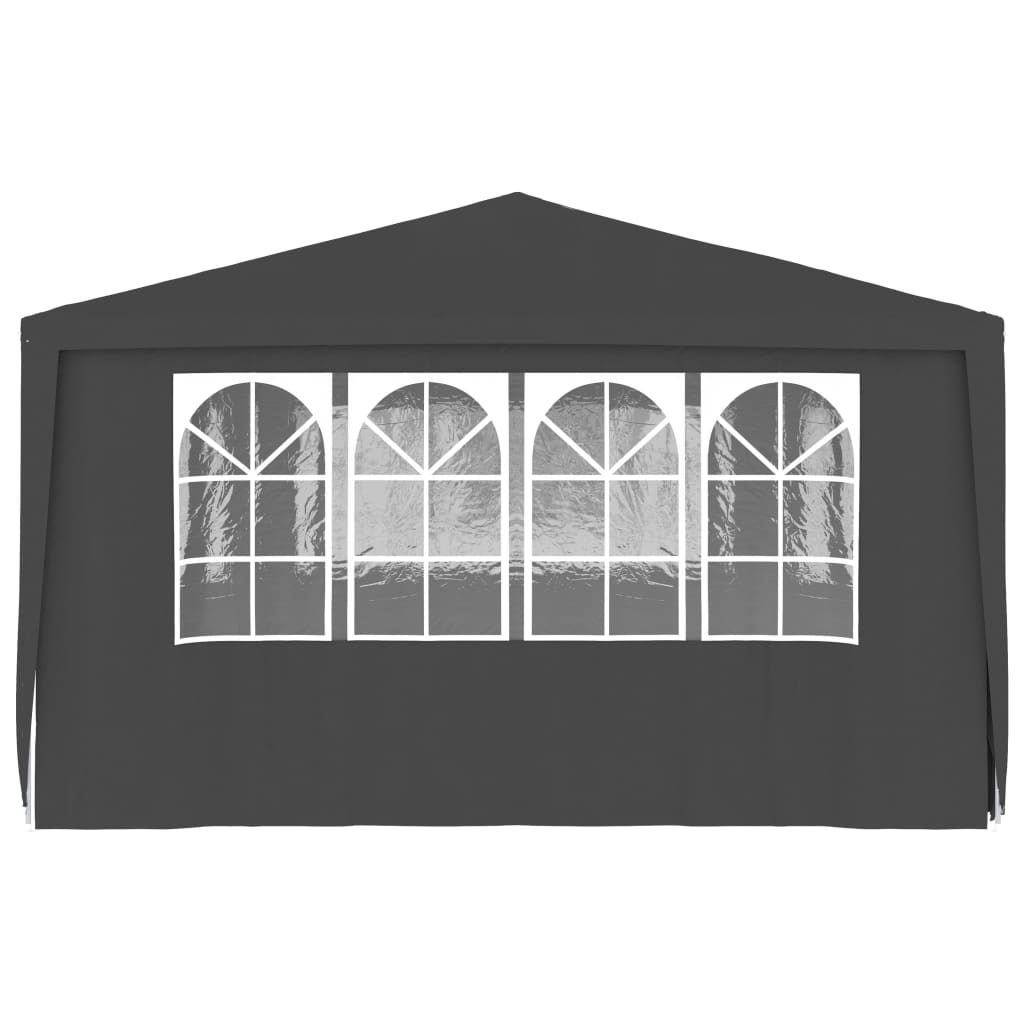 Gazebo Professionale con Pareti 4x6 m Antracite 90 g/mÃ‚Â²