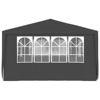 Gazebo Professionale con Pareti 4x6 m Antracite 90 g/mÃ‚Â²