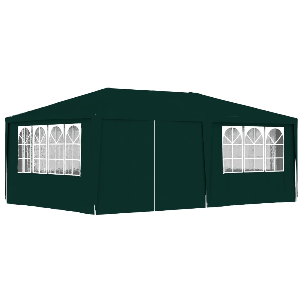 Gazebo Professionale con Pareti 4x6 m Verde 90 g/mÃ‚Â²
