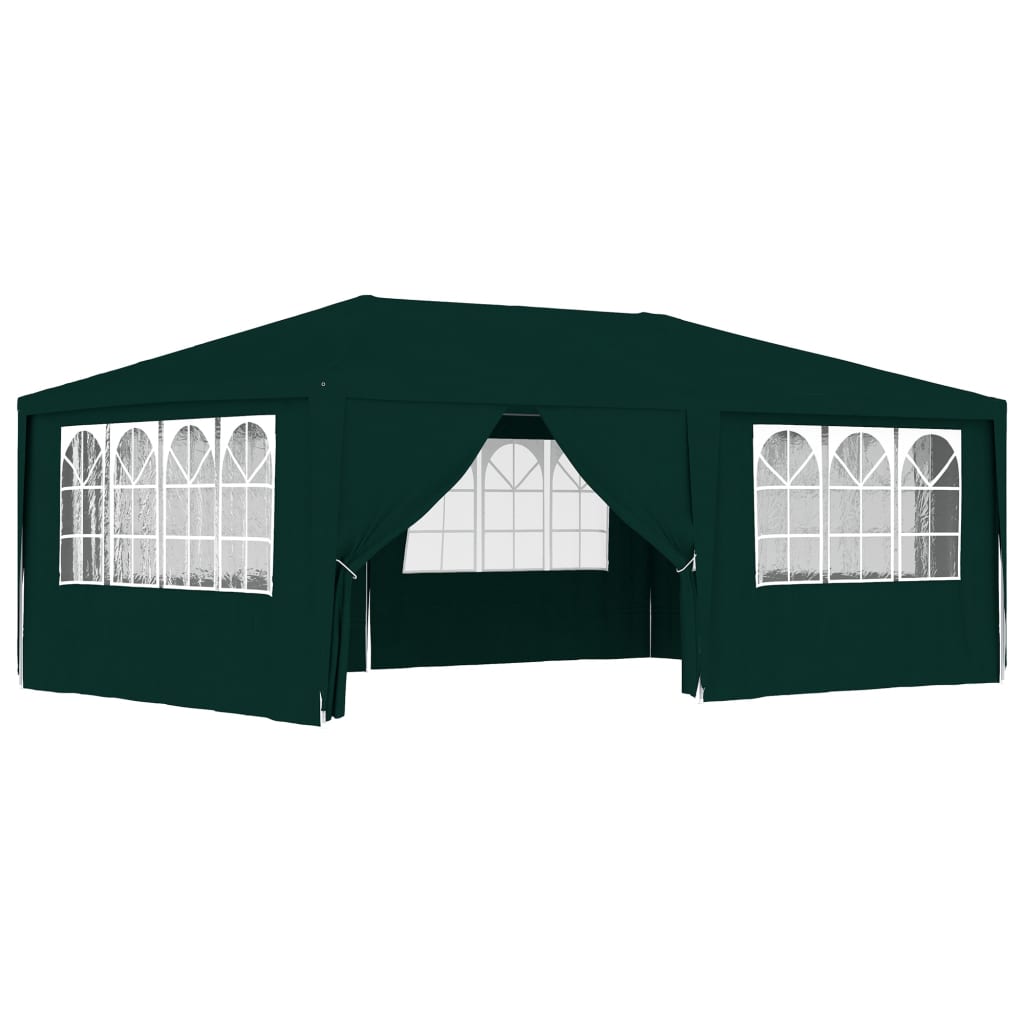 Gazebo Professionale con Pareti 4x6 m Verde 90 g/mÃ‚Â²