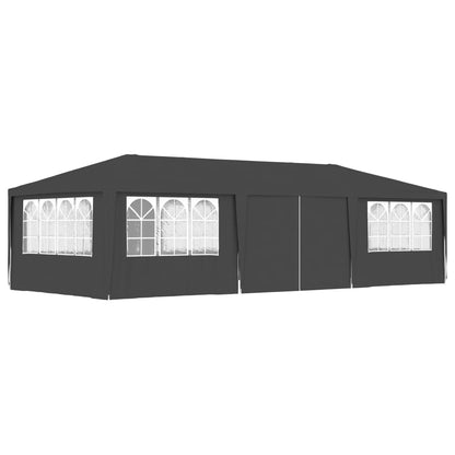Gazebo Professionale con Pareti 4x9 m Antracite 90 g/mÃ‚Â²