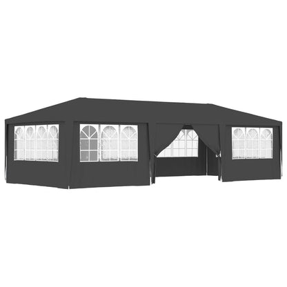 Gazebo Professionale con Pareti 4x9 m Antracite 90 g/mÃ‚Â²