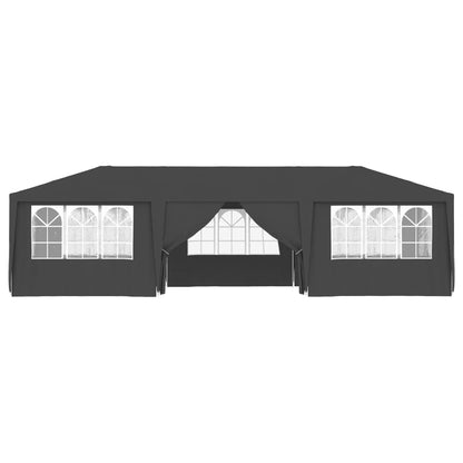 Gazebo Professionale con Pareti 4x9 m Antracite 90 g/mÃ‚Â²
