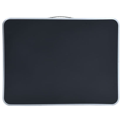 Tavolo da Campeggio Pieghevole Telaio in Metallo 80x60cm Grigio