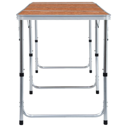 Tavolo da Campeggio Pieghevole in Alluminio 240x60 cm