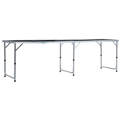 Tavolo da Beer Pong Pieghevole 240 cm Nero