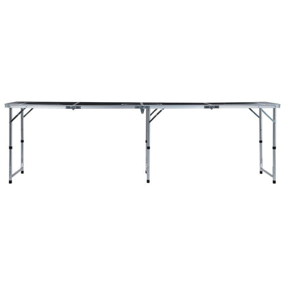 Tavolo da Beer Pong Pieghevole 240 cm Nero