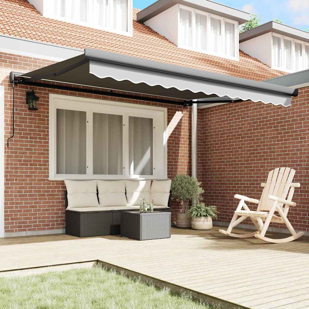 Tenda da Sole Antracite 3,5 x 2,5 m Metallo