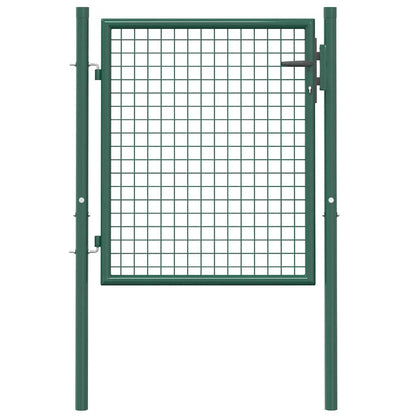 Cancello per Recinzione in Acciaio 100x75 cm Verde