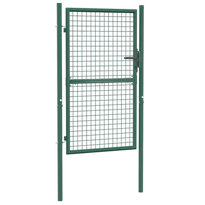 Cancello per Recinzione in Acciaio 100x150 cm Verde
