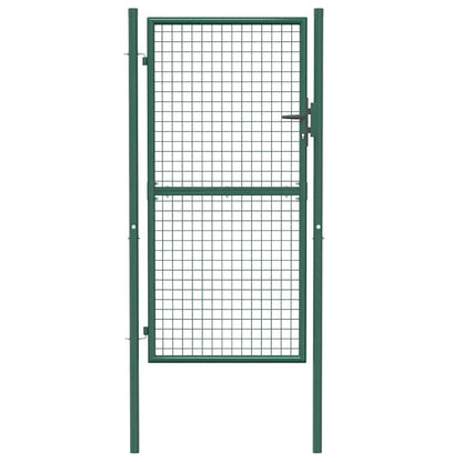 Cancello per Recinzione in Acciaio 100x175 cm Verde