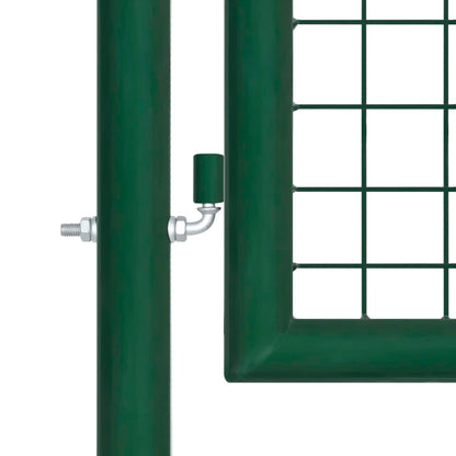 Cancello da Giardino a Rete in Acciaio 390x100 cm Verde