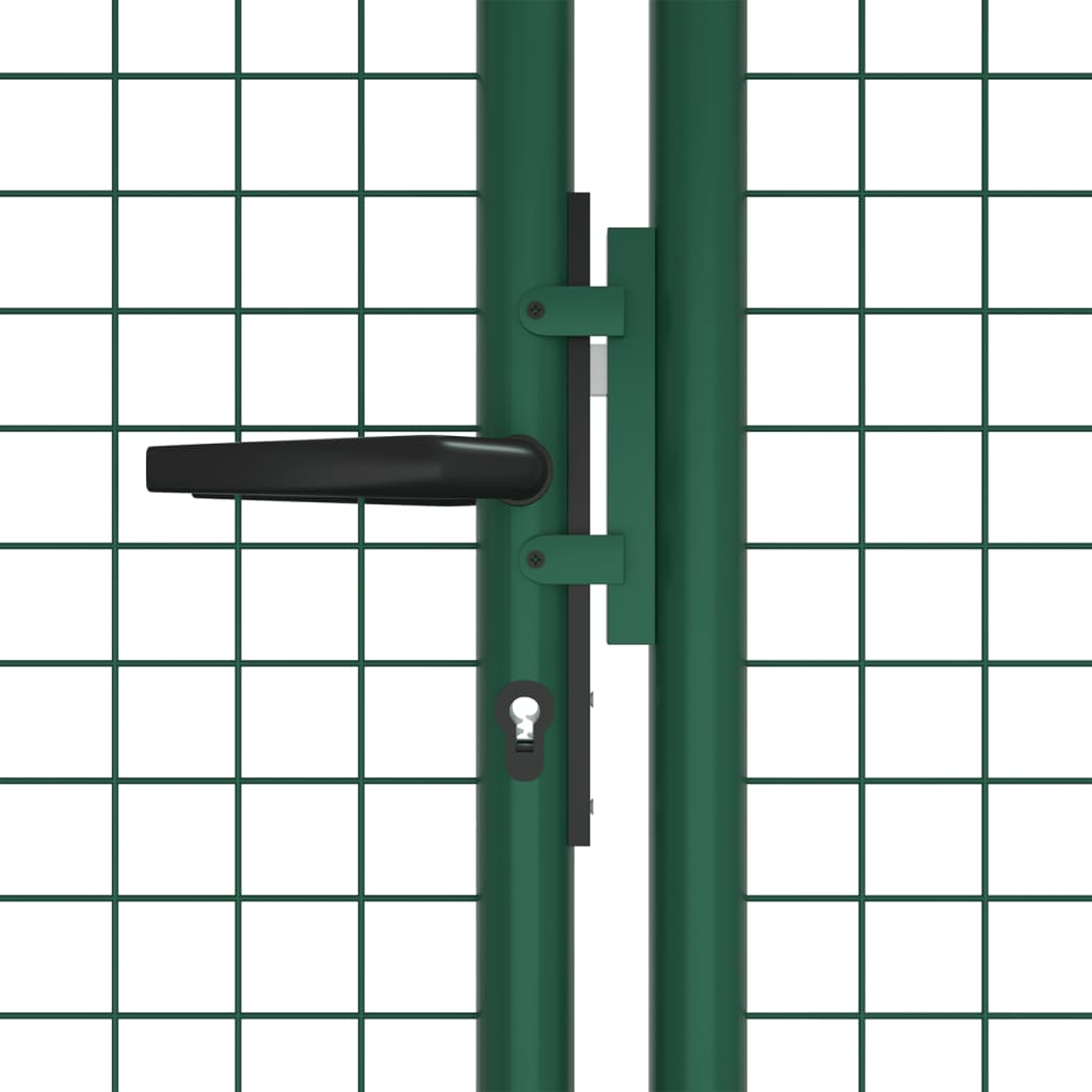 Cancello da Giardino a Rete in Acciaio 390x125 cm Verde