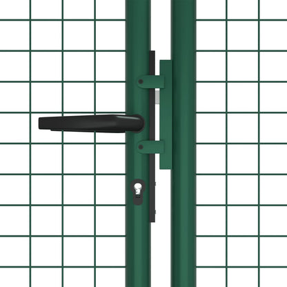 Cancello da Giardino a Rete in Acciaio 390x125 cm Verde