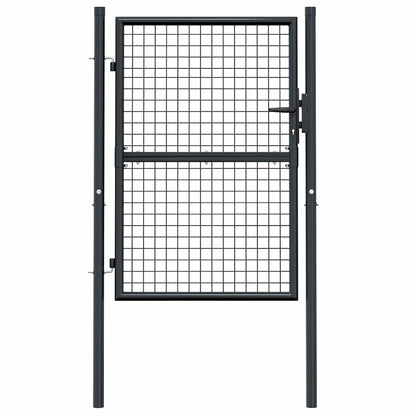 Cancello da Giardino in Acciaio Zincato 100x175 cm Grigio