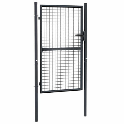 Cancello per Giardino in Acciaio Zincato Grigio 100x200 cm