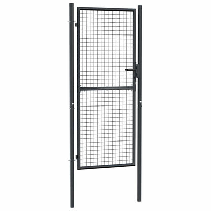 Cancello per Giardino in Acciaio Zincato 100x250 cm Grigio
