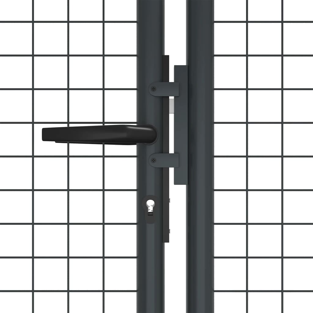 Cancello per Giardino in Acciaio Zincato Grigio 400x175 cm