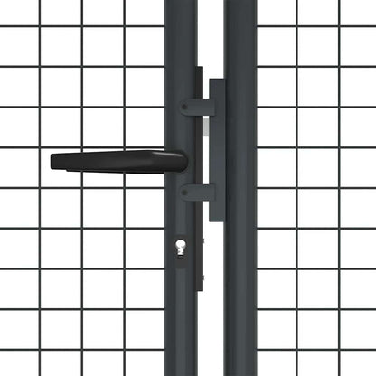 Cancello da Giardino in Rete di Acciaio Zincato 400x125 cm Grigio