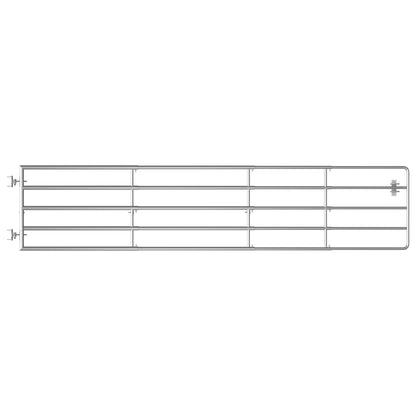 Cancello da Giardino in Acciaio 5 Sbarre (150-400)x90cm Argento
